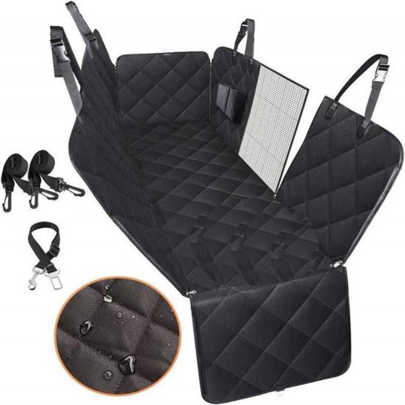Tdr Hundedecke – Rücksitz Und Kofferraum – Schutzhülle – Hundematte – Hundedecke Für Den Rücksitz – 137 X 147 Cm – Schwarz