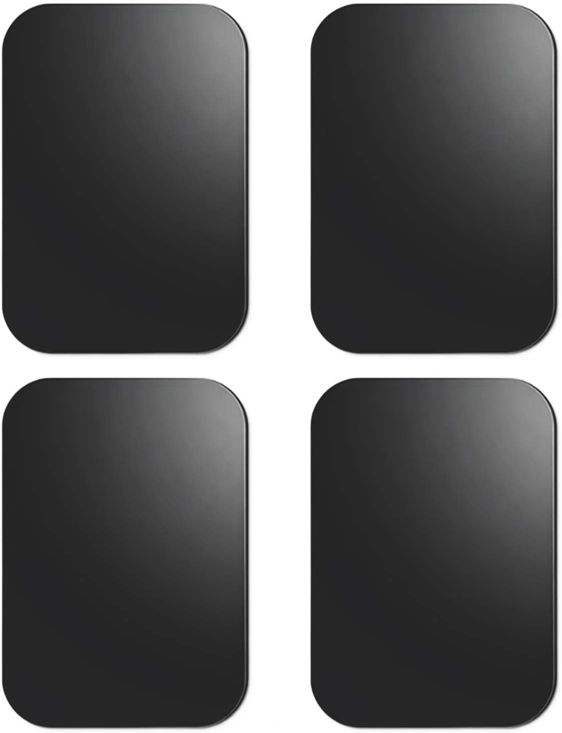 4er-set Selbstklebende Metallplatten Für Magnetische Autohalterungen, Ultradünn (0,3 Mm), Kompatibel Mit Den Meisten Magnethalterungen, Schwarz