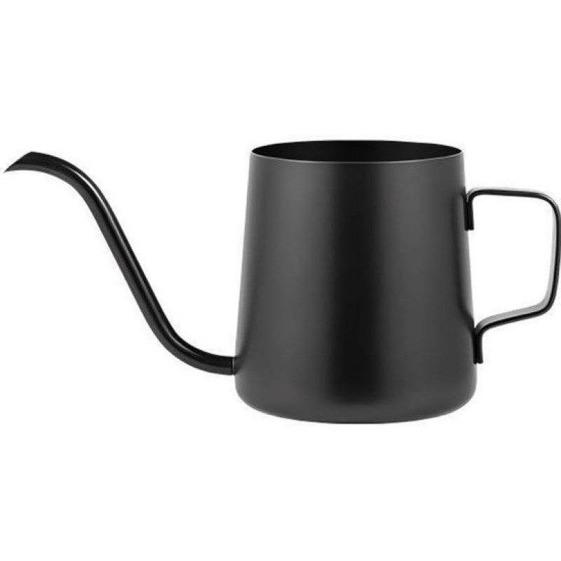 Filterkaffeemaschine Aus Edelstahl Mit Schmalem Ausguss – Ideal Für Zuhause, Büro, Bars Und Restaurants – 250 Ml – 16 X 7,3 Cm – Schwarz