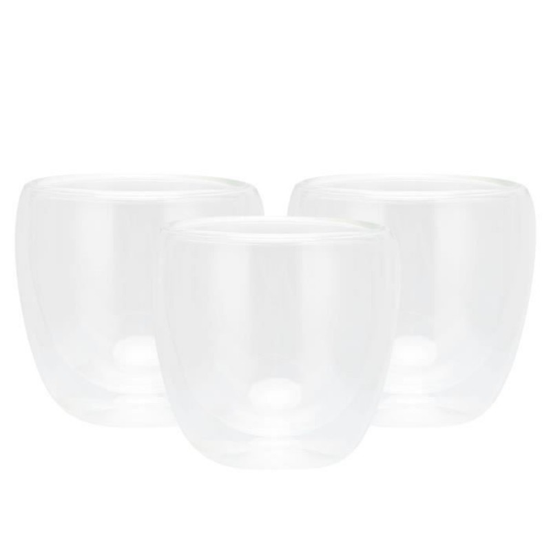 6-teiliges Trinkbecher-set, 100-ml-kaffeebecher, Doppelwandiger Isolierter Milchbecher Aus Glas, Robustes Klarglas, Art Service