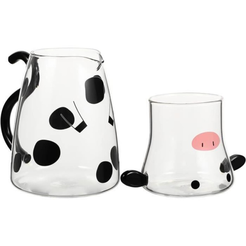 Teekannen-set – Kuhmotiv – Glas – 550 Ml – Hitzebeständig – Transparent Und Langlebig