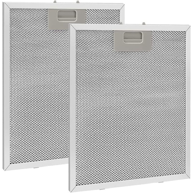 Lntyq 2-teiliger Metall-fettfilter 320 X 260 Mm, Aluminium, Fettabweisend, Waschbar, Netzgewebe, Zubehör Für Dunstabzugshauben – Silber