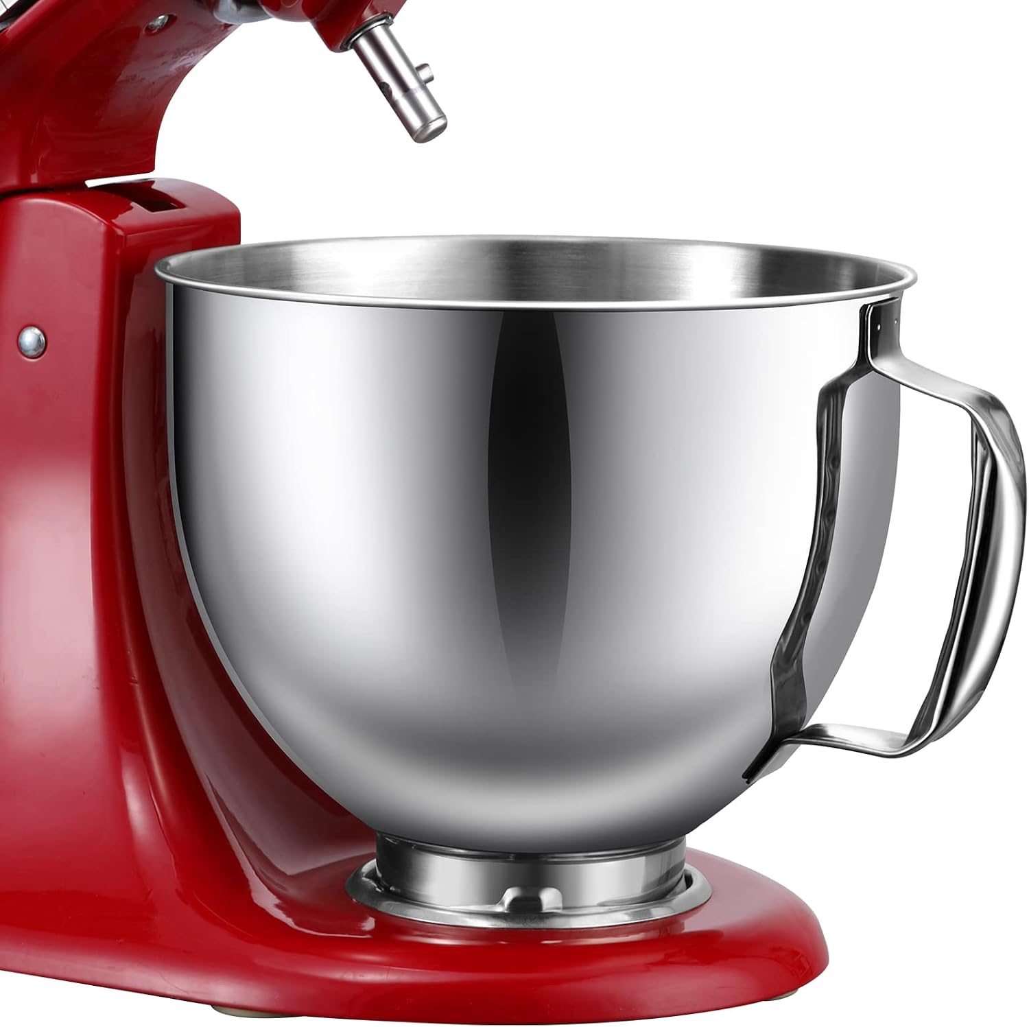 Rührschüssel Aus Edelstahl – 1 Stück – Edelstahl 304 – Kompatibel Mit Kitchenaid 4,5 L Und 5 L – Ideal Zum Backen – Silber