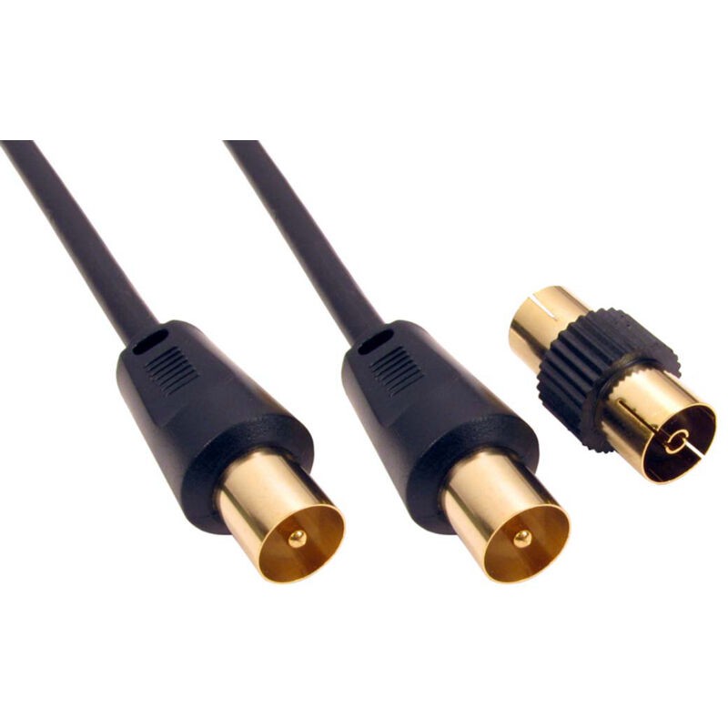 Weißes Hf-koaxialkabel Mit Stecker, 500 Mm (preis Pro Stück)
