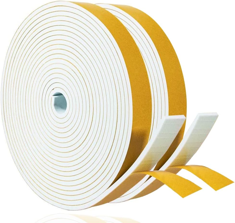 Dichtungsband – 10 M – Gummi – Staub- Und Schalldicht – Für Türen Und Fenster – 25 X 3 Mm, Weiß