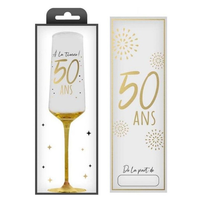 Champagnerflöte, 50 Jahre Alt, 24 Cm, Weißgold