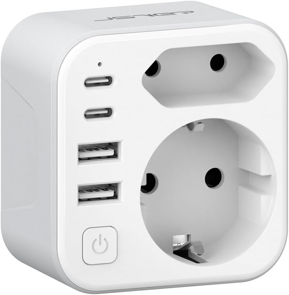 Australien/china-steckeradapter, 6-in-1-reiseadapter Typ I Frankreich Nach Australien Argentinien Mit 2 Usb-a- Und 2 Typ-c-anschlüssen (17 W) Und 2 Steckern Für Australien, China, Neuseeland, Fidschi,