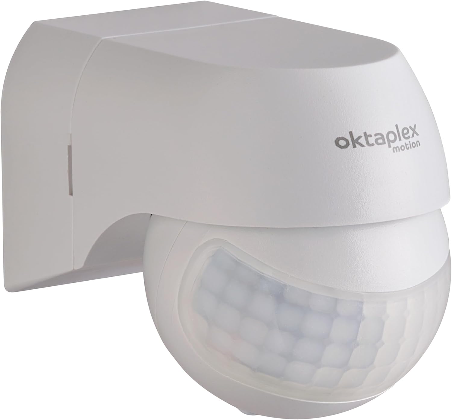 Oktaplex Ana Détecteur De Mouvement Extérieur Ip44 Orientable & Rotatif Capteur Infrarouge 12 M Portée 230 V White Mat Avec Capteur Crepusculaire