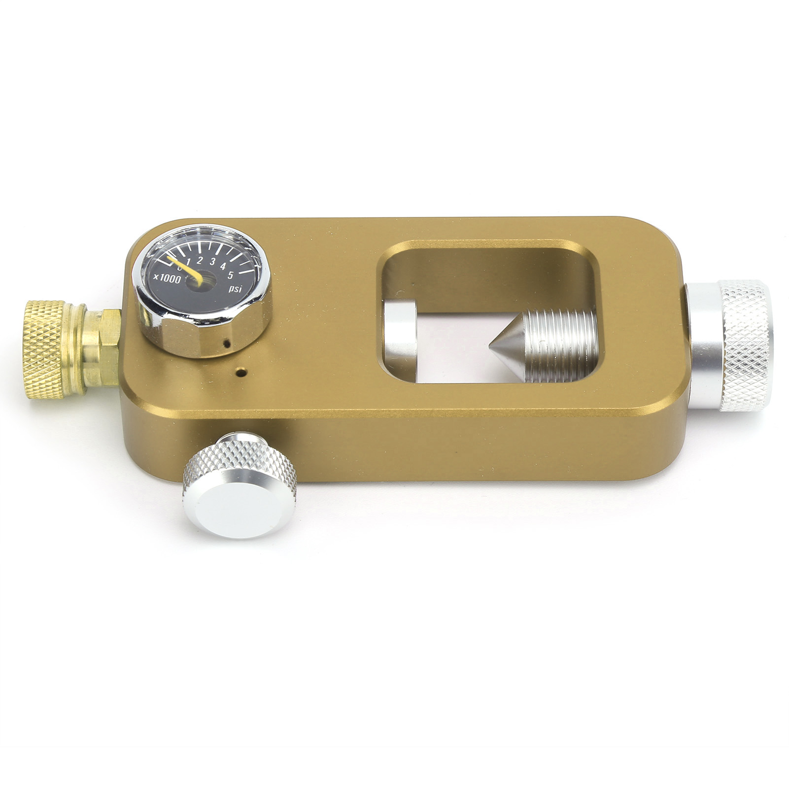 Dideep-adapter Für Tauchausrüstung, Ermöglicht Den Wechsel Von Einer Großen Auf Eine Kleine Flasche, Mit 8-mm-manometer (0,5 L/1 L), Goldfarben.