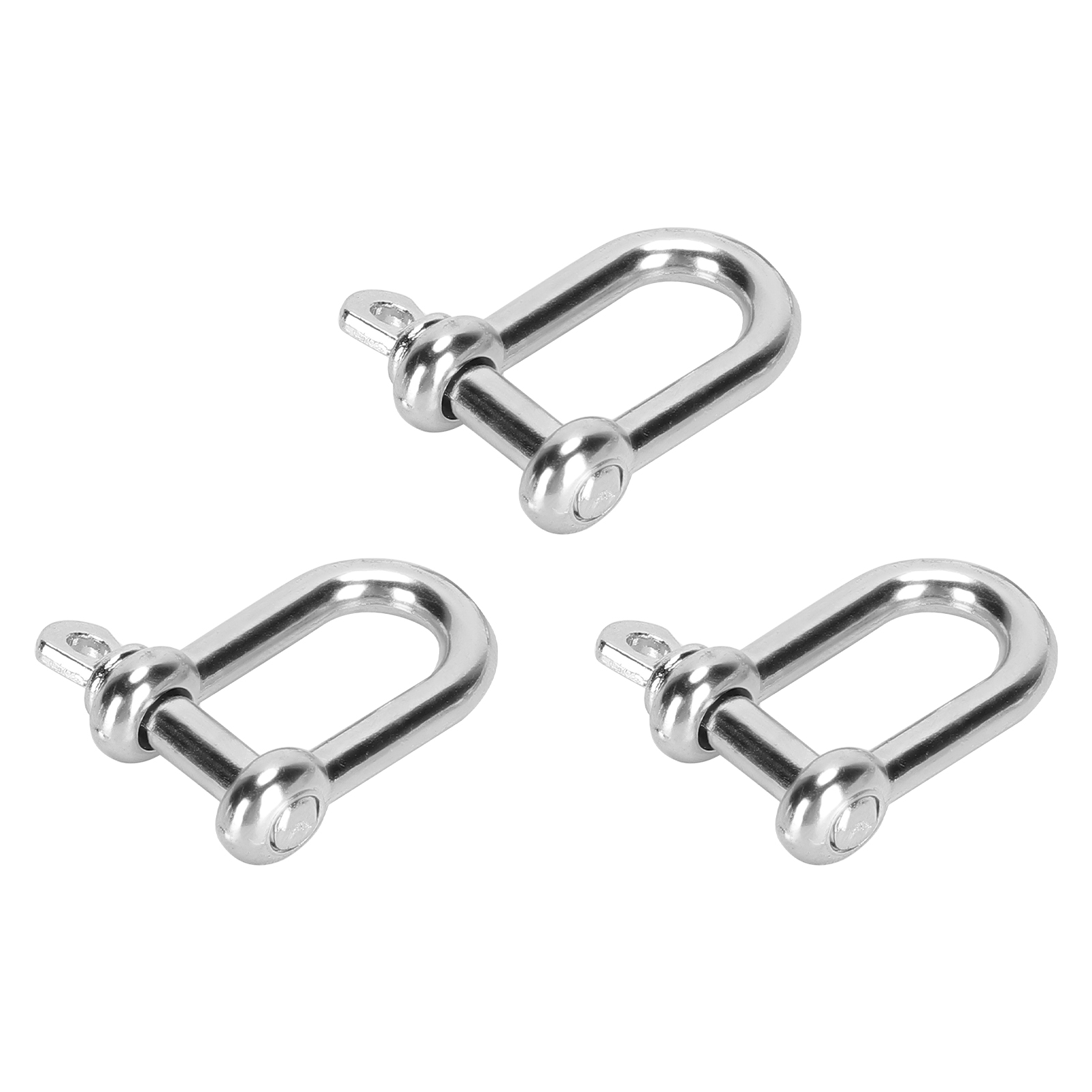 Set Aus 3 U-förmigen Schäkeln Aus Zinklegierung Mit D-ring Und Schnallenverschluss Für Paracord-armbänder Mit Flachem Kopf