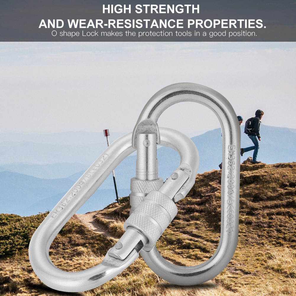 Multifunktionaler Karabiner Zum Klettern, Sicherungsring, Überlebensschlaufe