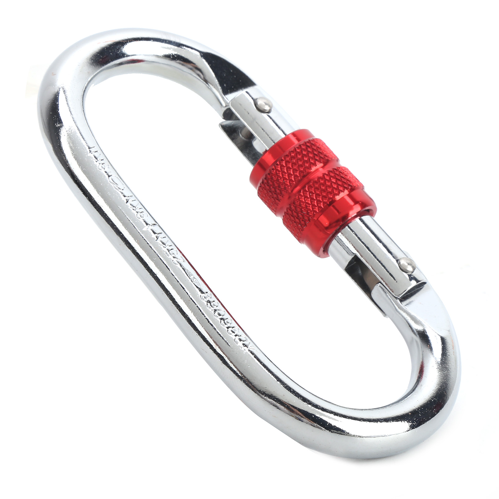 Xinda Silber-roter Karabiner, O-ring-sicherheitsschlaufe Für Klettertouren Im Freien, 25 Kn