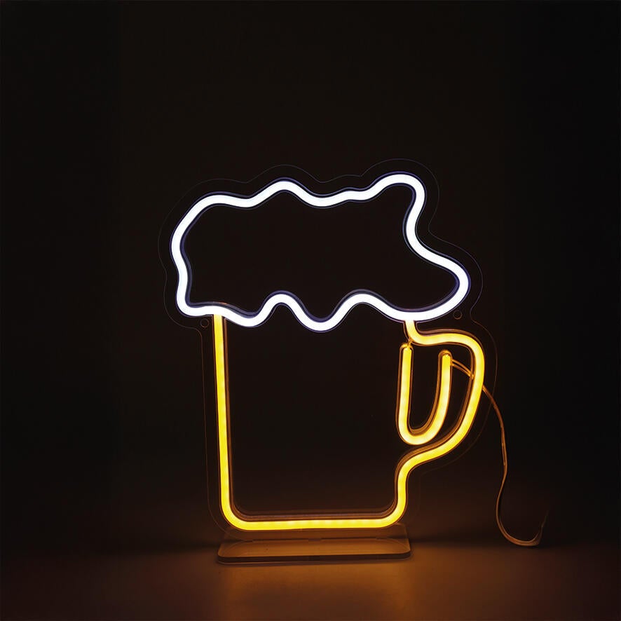 Seynave Led-neon-bierleuchte/wandlampe, Pvc, Usb + Schalter Seynave