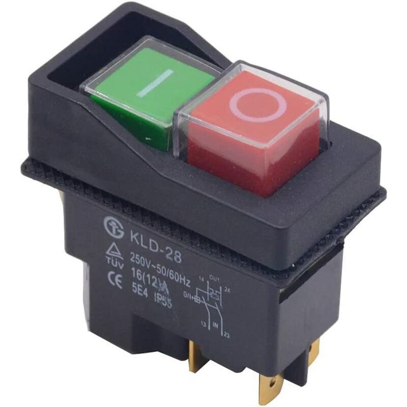 Schalter De Sicherheit Für Elektrowerkzeuge: Pulsador Electromagnético Wasserdicht De 4 Pines, Apto Für Máquinas De Corte Mecánicas.