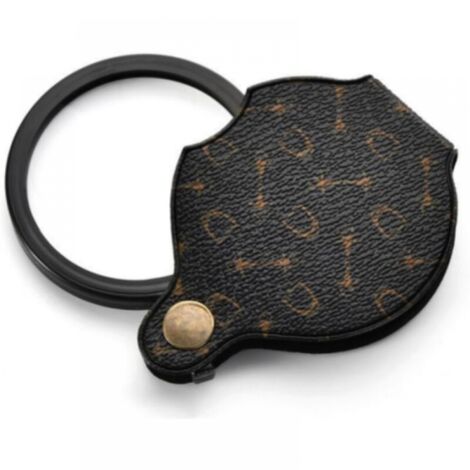 Lupa De Mano, Minilupa De Lectura, Lupa De Bolsillo, Minilupa De Lectura Plegable 10x Con Estuche De Cuero Giratorio Für Büro, Lectura Y Ocio, 79 Mm, 1 Unidad