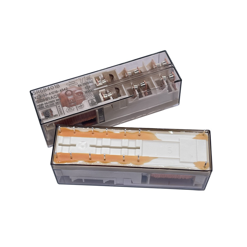 Importiertes Original-aufzugssicherheitsrelais Te Connectivity Sr6b6k18 18v Dc 8a 14 Pins (vier Offen, Zwei Geschlossen)
