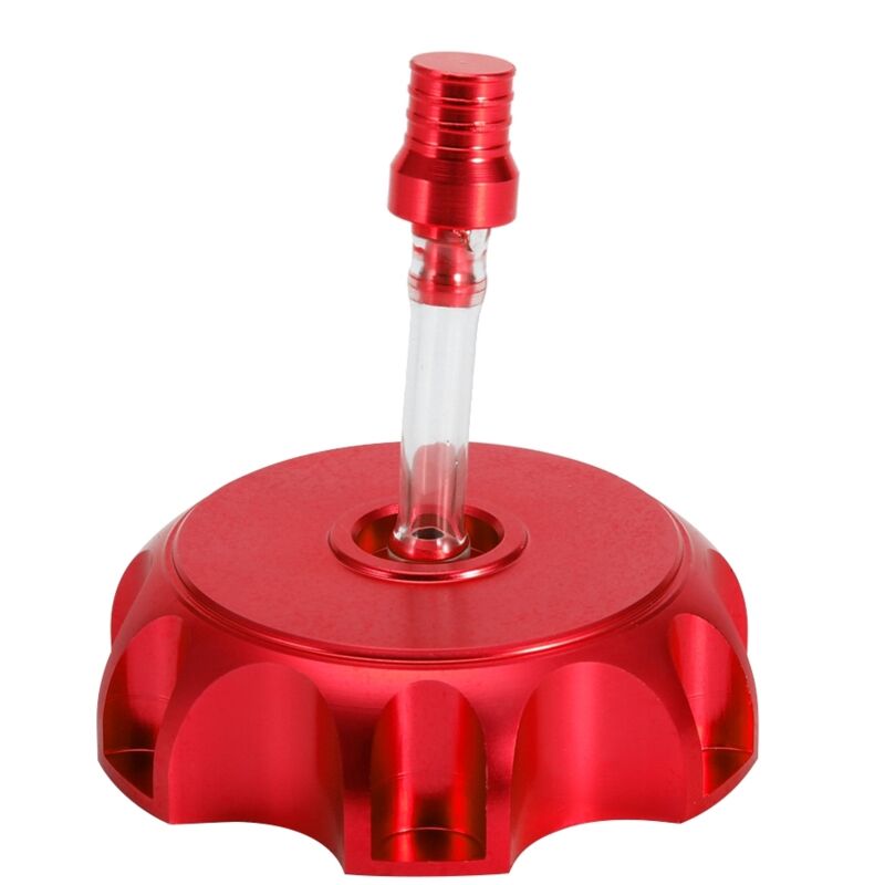 Bouchon De Couvercle De Réservoir De Carburant, Capuchon De Couvercle De Réservoir De Carburant De Gaz En Aluminium Cnc De Moto Avec Évent De Reniflard(rouge)