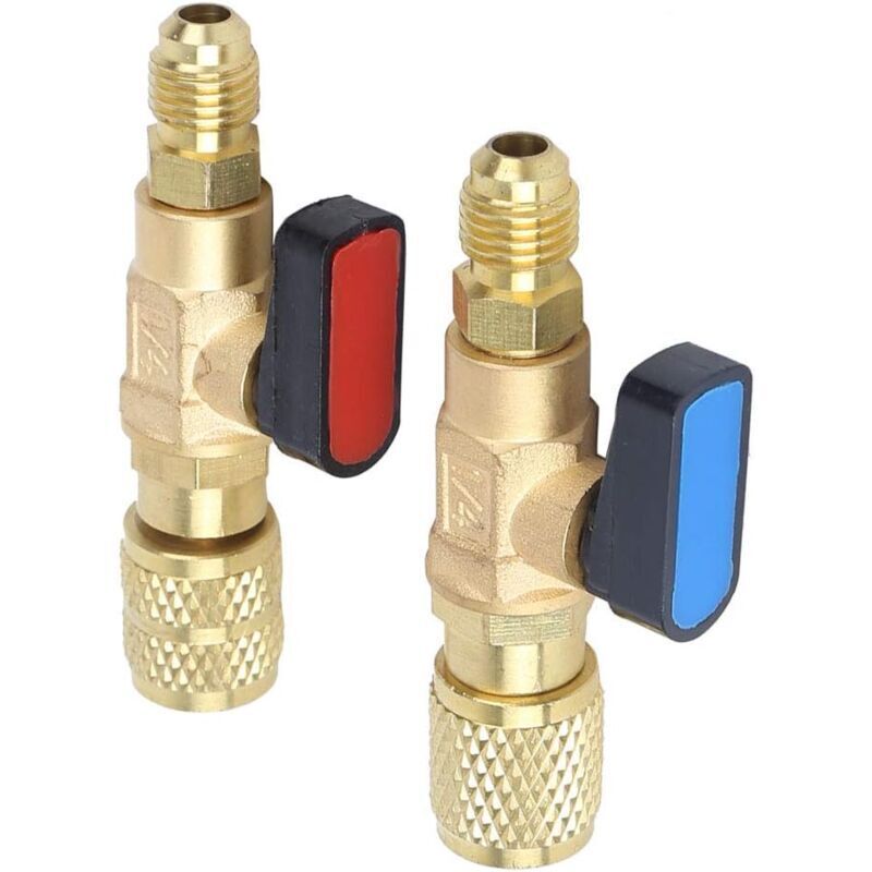 Adaptateurs Rapides En Laiton De Connecteur De Coupleur De Climatisation Pour Le Côté Bleu Rouge Rouge Élevé De R22 R410a