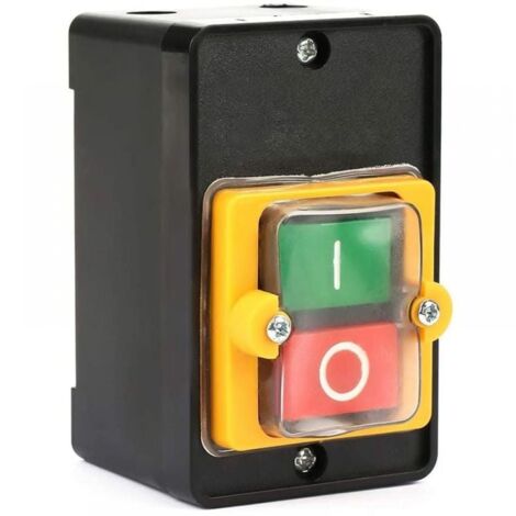 Schalter De Botón, Ac 220v/380v 10a Schalter De Botón De Control De Energía A Prueba De Agua Botón De Encendido Y Apagado Máquina Herramienta Schalter Máquina Herramienta