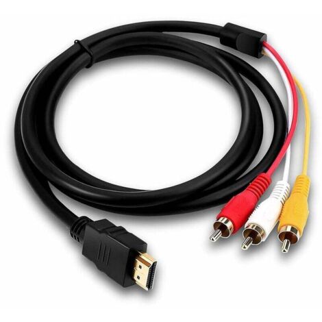 Cable Hdmi A Rca, Cable De Umwandlung Hd 1080p Für Decodificador Hdmi A 3rca, Adapter De Cable De Audio Y Video Rojo Amarillo Blanco Für Tv Hdtv Dvd - 1,5 M