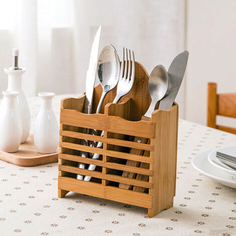 Interdesign Organizador De Cubiertos Für Encimera De Küche, Schrank O Mesa De Comedor, Escurridor De Cubiertos Klein De Bambú