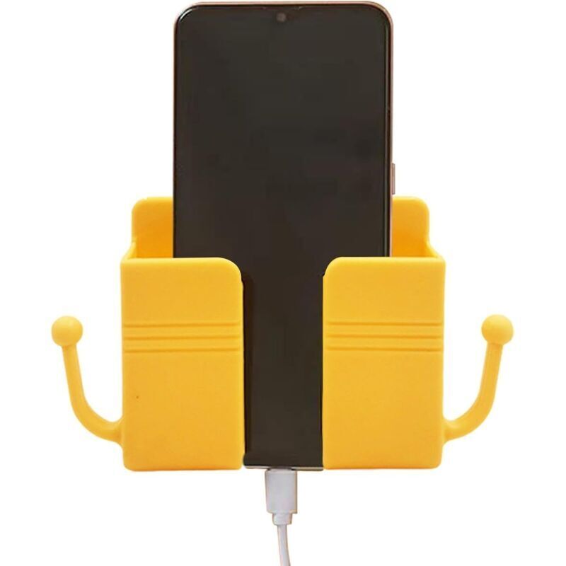 Soporte De Wand Für Teléfono Mobil, Soporte Adhesivo Für Smartphone, Estuche Für Guardar El Mando A Distancia (amarillo)