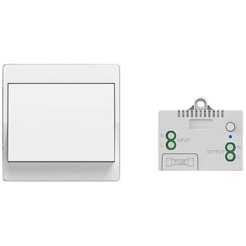Schalter Inalámbrico Autoalimentado, Sin Batería, Control Remoto Inalámbrico Für Luces Y Electrohaushalts, Wasserdicht Y Sicher, Se Puede Instalar Directamente En Un Bad, Etc. (1 A 1)