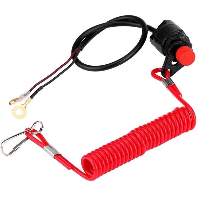 Schalter De Fürda De Emergencia Für Motocicletas, Cortacéspedes Fueraborda, Interruptor De Fürda De Emergencia Für Motores Fueraborda Con Cordón De Sicherheit.