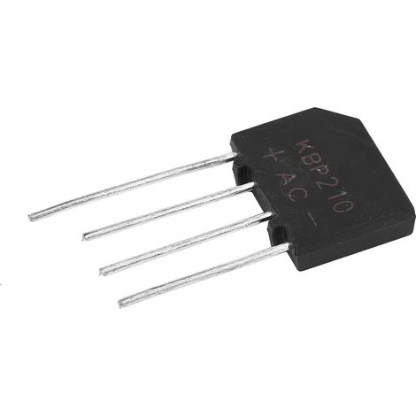 2a 1000v Kbp210 Flachgleichrichterbrücke Für Elektronische Schaltungen (10 Stück).