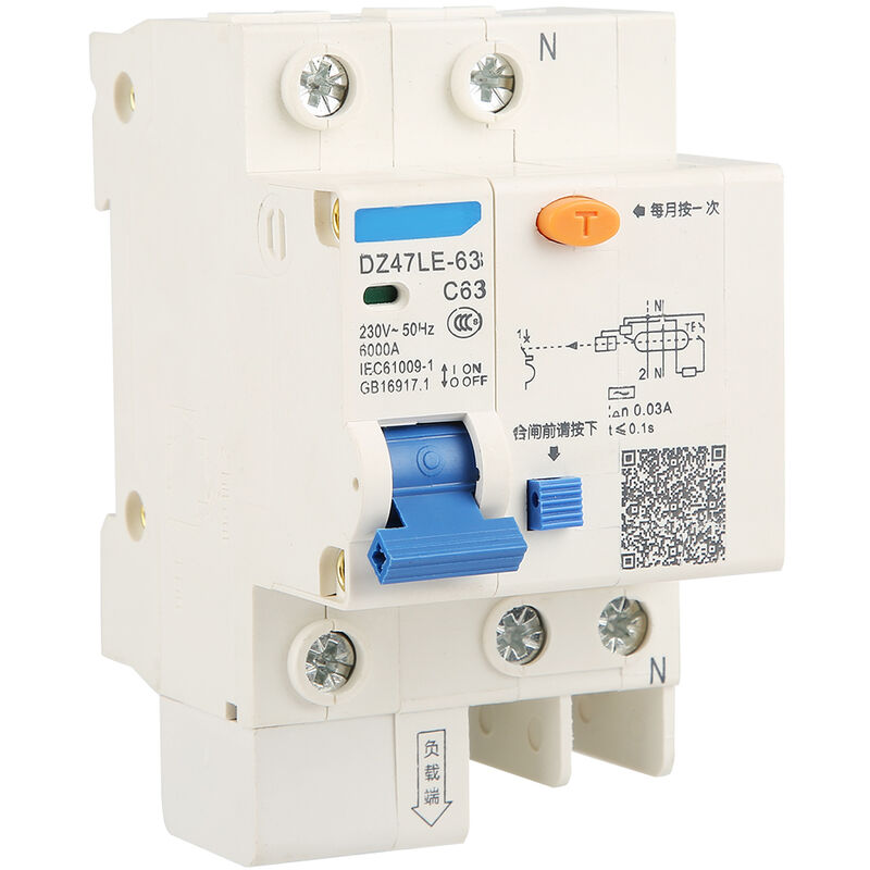 Ej.life – Fehlerstromschutzschalter 1p+n C63 230v 63a 30ma – Ableit- Und Überlastschutz – Kompakt Für Technische Installationen – Dz47le-63