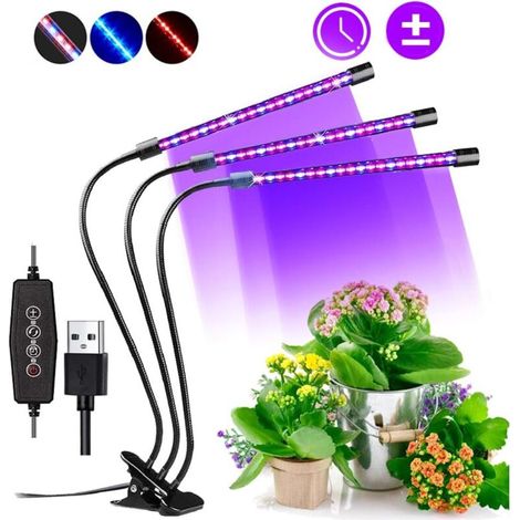 Rapanda Pflanzenleuchte, 60 Vollspektrum-leds, Verstellbar, Zum Anklemmen, Mit 3 Timer-einstellungen Und Automatischer Ein-/ausschaltfunktion