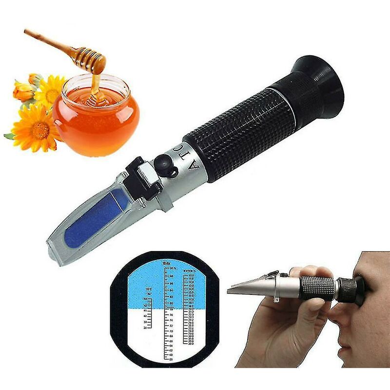 Refraktometer Honigimker Wasser Zuckergehalt Brix 58-92% Wasser 10-33% Handgerät--