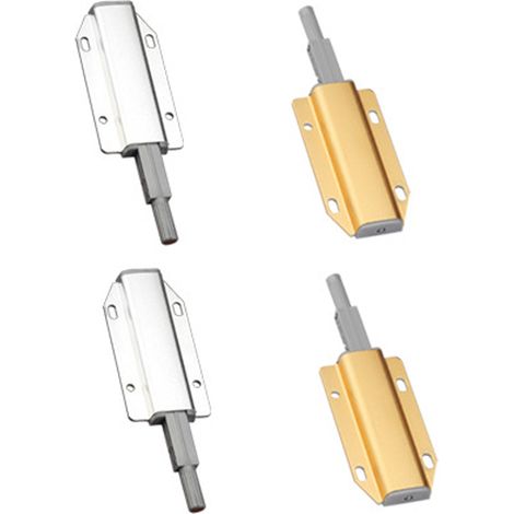 (gold + Silber) 4-teiliger Magnetischer Türdrücker Mit Druckknopfverschluss Für Schranktüren, Magnetverschlusssystem Für Kleiderschrankschubladen, Türdämpfer Mit Druckknopf Für Schranktüren