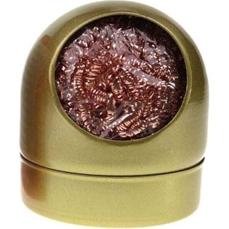 Ulisem Lötspitzen-reinigungsset, Messingdrahthalter, Flexibles, Spiralförmiges Messingspitzen-reinigungsset, Stahldrahthalter, Kein Wasser Erforderlich (gold)