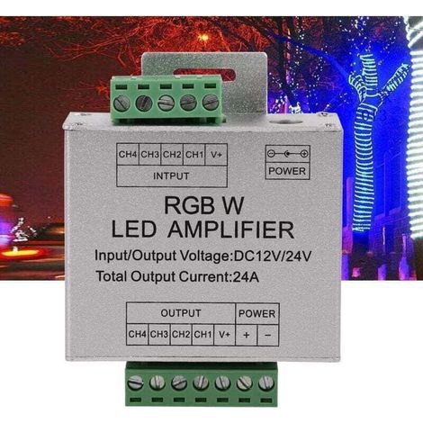 Ulisem Dc12-24v Rgbw 4-kanal-signalverstärker Mit Aluminiumgehäuse Und Ausgangsschaltung Für Led-streifen