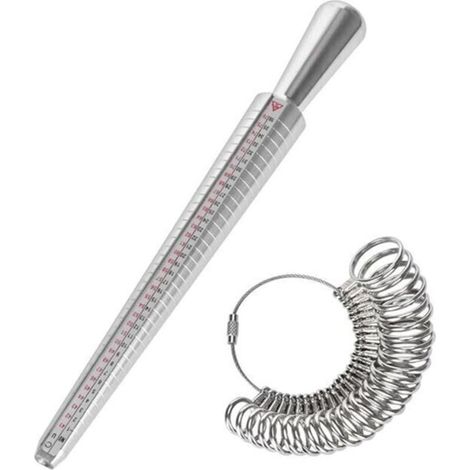 Xvx Ringgrößenmesser-kalibrator Von 41 Bis 76, Ringmessinstrument Mit 3 Messskalen (eu, Us, Uk)