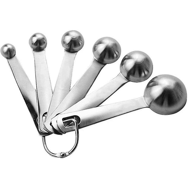Crea Messlöffel Ohne Muscheln, Kleiner Suppenlöffel Aus Edelstahl, Präzise Küchenmesslöffel, 1/2 Esslöffel Und 1/8 Teelöffel, Messlöffel Aus Metall Für