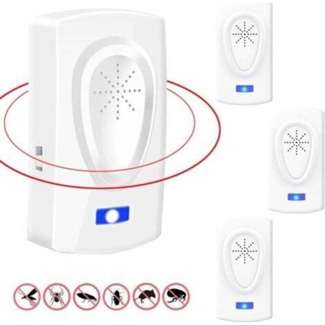 4 Stück Ultraschall-nagetier- Und Insektenabwehrgerät, Elektrisches Fliegenabwehrgerät, Gerät Zur Abwehr Von Mäusen In Innenräumen, Mücken, Kakerlaken, Ameisen, Spinnen, Trimec