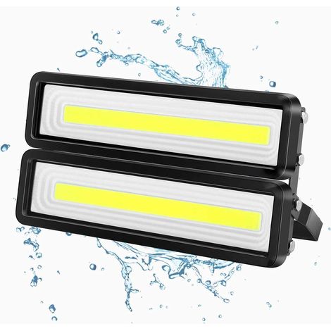 100-w-led-außenstrahler, Ip65-schutzart, 2-in-1-led-außenstrahler, 220 V, 32600 Lm, 6000 K Kaltweiß, Cob-led-sicherheitsbeleuchtung Für Terrasse, Garten, Hof, Park, Garage – Fei Yu
