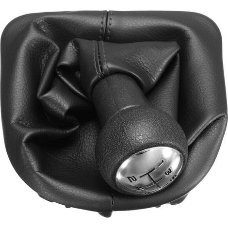 Csparkv – 5-gang-schaltknauf – Schaltmanschette Aus Pu-leder – Kompatibel Mit Peugeot 207, 307, 307 Cc, 308 – Kunststoffknopf – 5-gang