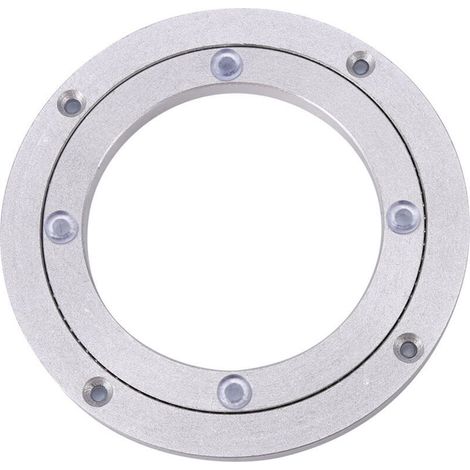 Ulisem Tischdrehteller, Universeller Runder Tischdrehteller Aus Silberfarbener Aluminiumlegierung, Drehbare Rollenplatte, Zum Dekorieren Von Kuchen (8 Zoll Innendurchmesser: 14,5 Cm)