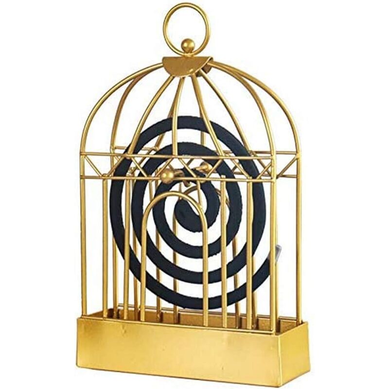 Mückenschutz-räucherstäbchenhalter, Vintage-mückenschutz-räucherstäbchenhalter Aus Eisen, Mückenschutz-räucherstäbchenhalter Aus Sandelholz, Für Die Terrasse (gold) - Fei Yu