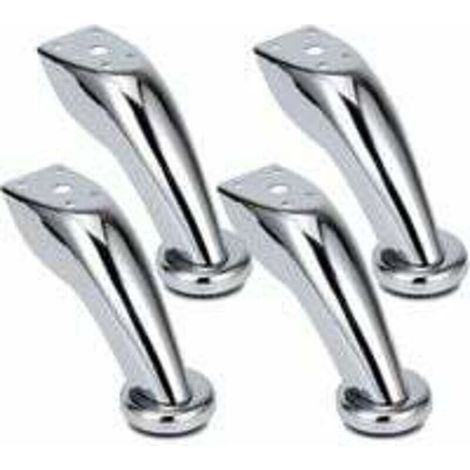 Ulisem Sofabeine Aus Dickem Edelstahl, 4 Stück Möbelbeine, Chrom-finish, Möbelbeine Für Kleiderschränke, Betten, Sofas, Stühle, Hocker, Schränke
