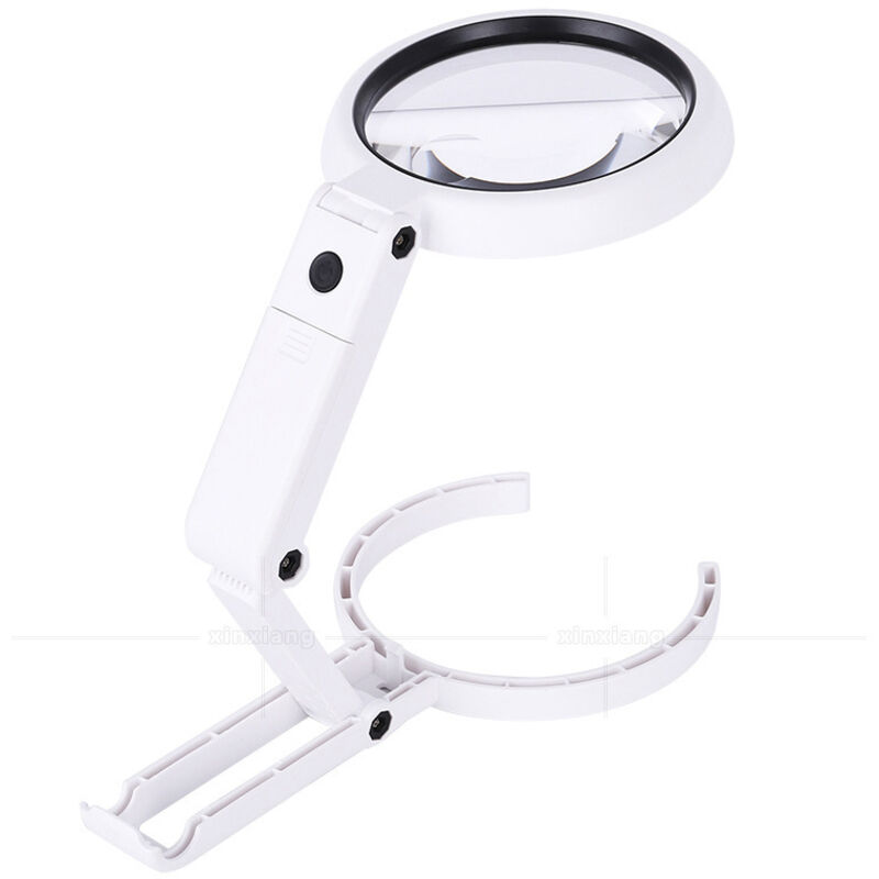 Faltbare Tischlupe Mit 8 Leds, 90 Mm, Usb-anschluss Zum Lesen Und Reparieren Von Leiterplatten, 10-fache Vergrößerung