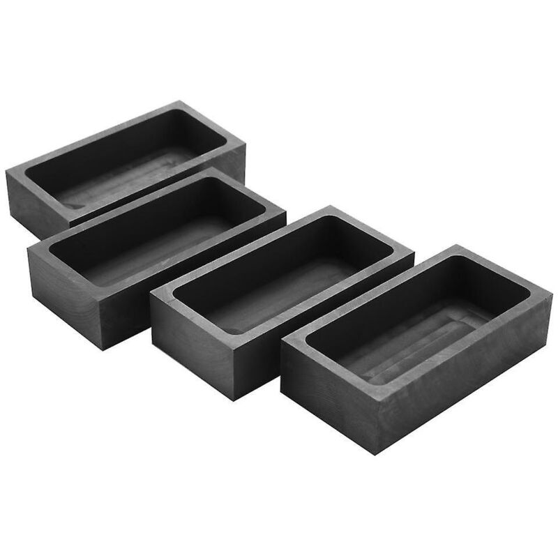 Fei Yu – Satz Mit 4 Graphit-barrenformen (1 Kg) – Zum Schmelzen Von Gold Und Silber – Maximale Temperatur 2000 °c – Druckfestigkeit 89 Mpa