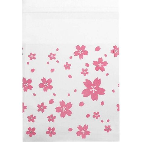 Ulisem 100 Stück Süßigkeitentüten, Kleine Tüten, Kekstüten, Gebäcktüten Mit Blumenmuster, Plastiktüten Für Hochzeiten, Geburtstage, Partys, Geschenke (77 Cm)