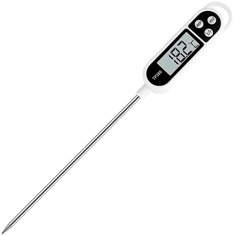 Digitales Sofort-thermometer Für Zucker, Fleisch, Kochen, Backen, Öl, Braten, Grillen Und Räuchern (1, 9,4 Zoll)