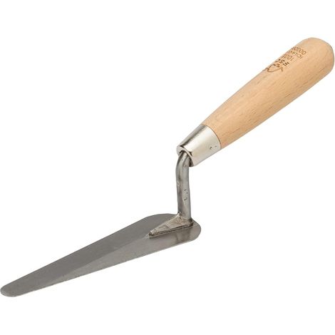 - Katzenzungenkelle - Gehärteter Stahl - Fsc-zertifizierter Holzgriff - Für Feinfugenmauerwerk - Vernickelte Zwinge - Silber - 18 Cm
