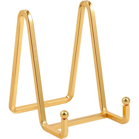Staffelei – Tellerständer – Metall-präsentationsständer – Für Bilderrahmen, Bücher, Speisekarten, Postkarten – Für Den Privaten Und Gewerblichen Gebrauch – Gold – 11,4 Cm (4,5 Zoll)