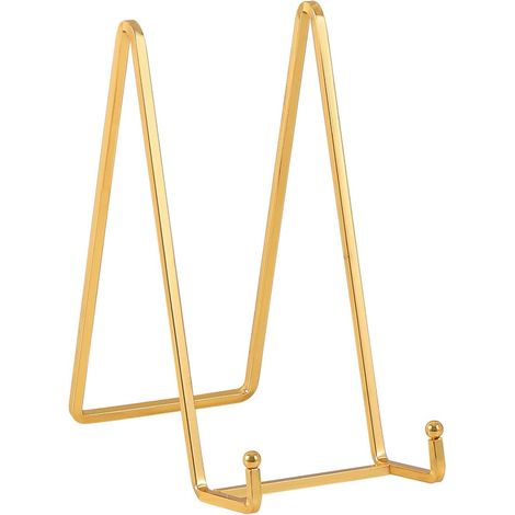 Staffelei – Tellerständer – Metall-präsentationsständer – Für Kochbücher Und Bilderrahmen – Für Büro Oder Wohnzimmer – Gold – 20,5 Cm
